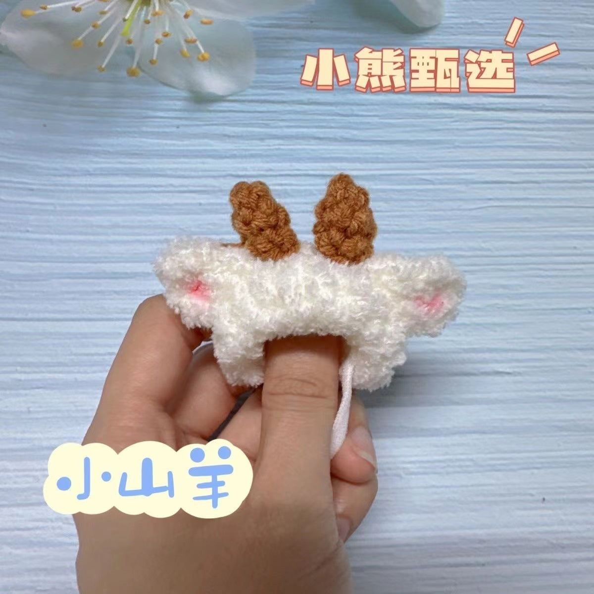 Wholesale plush cute small hat photography props handmade crocheted pet wool hat Winter Mini